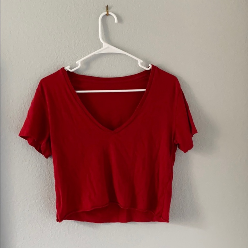 Brandy Melville Red V neck
